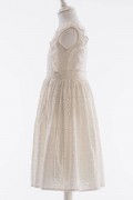 Christina White Cotton Eyelet Embroidered Dress