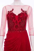 Lydia 02 Red Black Tie Prom Formal Evening Gown