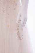 Georgette Vintage Ruched Tulle Wedding Embellished Bridal Dress