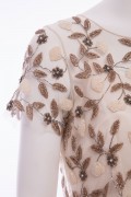 Leah Ivory Satin Tulle Hand Embellished Sequin Wedding Dress