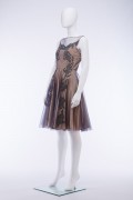 Jane 01 Two Tone Tulle French Lace Cocktail Evening Party Dress