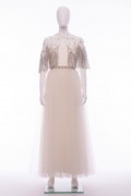 Anastesia Ivory Silver Sequin Wedding Bridal Dress
