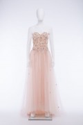 Elizabeth 05 Special Occasion Tulle French Lace sequin Embroidered Strapless Sweetheart Neck Wedding Dress